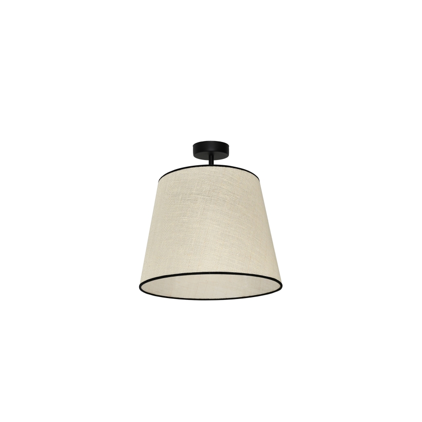 Duolla - Tvirtinamas sietynas YUTE 1xE27/15W/230V diametras 38 cm pilka/juoda