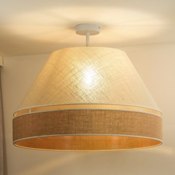 Duolla - Tvirtinamas sietynas YUTE AVIGNON 1xE27/15W/230V diametras 60 cm kreminė/smėlio spalva