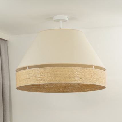 Duolla - Tvirtinamas sietynas YUTE AVIGNON 1xE27/15W/230V diametras 60 cm kreminė/smėlio spalva