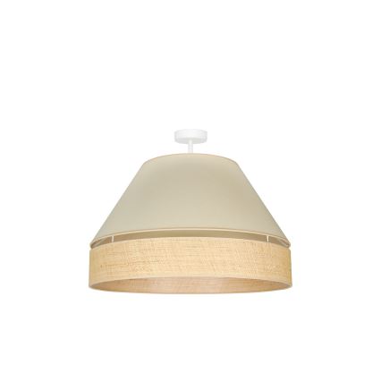 Duolla - Tvirtinamas sietynas YUTE AVIGNON 1xE27/15W/230V diametras 60 cm kreminė/smėlio spalva