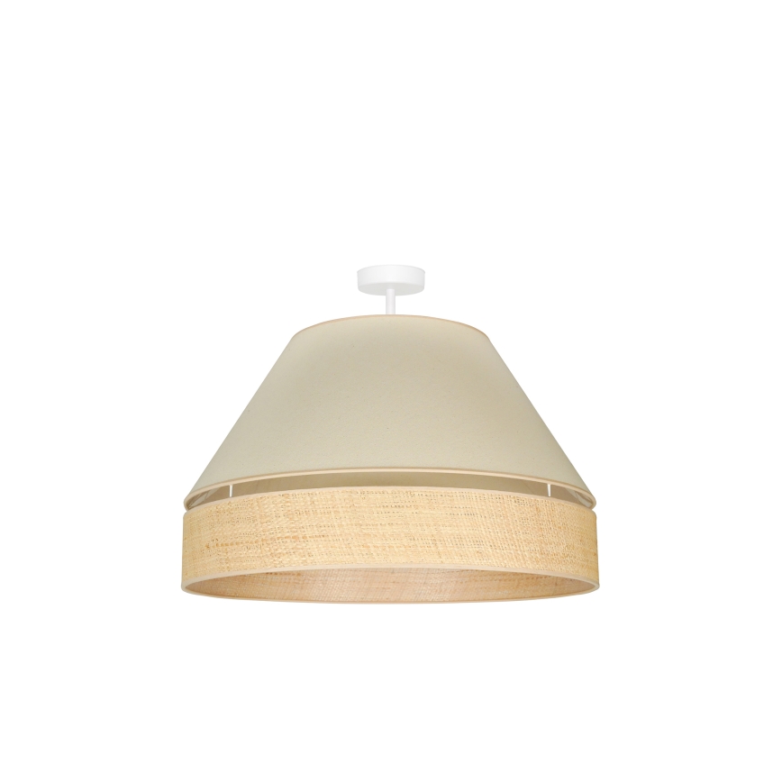 Duolla - Tvirtinamas sietynas YUTE AVIGNON 1xE27/15W/230V diametras 60 cm kreminė/smėlio spalva