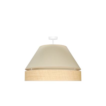 Duolla - Tvirtinamas sietynas YUTE AVIGNON 1xE27/15W/230V diametras 60 cm kreminė/smėlio spalva
