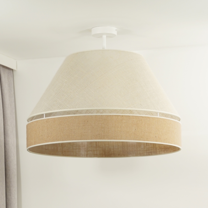 Duolla - Tvirtinamas sietynas YUTE AVIGNON 1xE27/15W/230V diametras 60 cm pilka/ruda