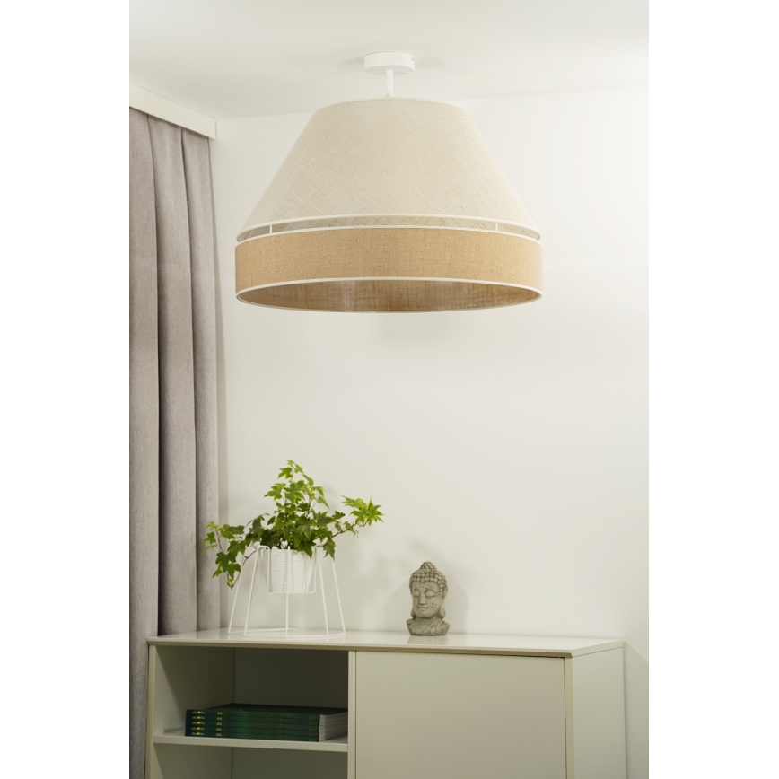 Duolla - Tvirtinamas sietynas YUTE AVIGNON 1xE27/15W/230V diametras 60 cm pilka/ruda