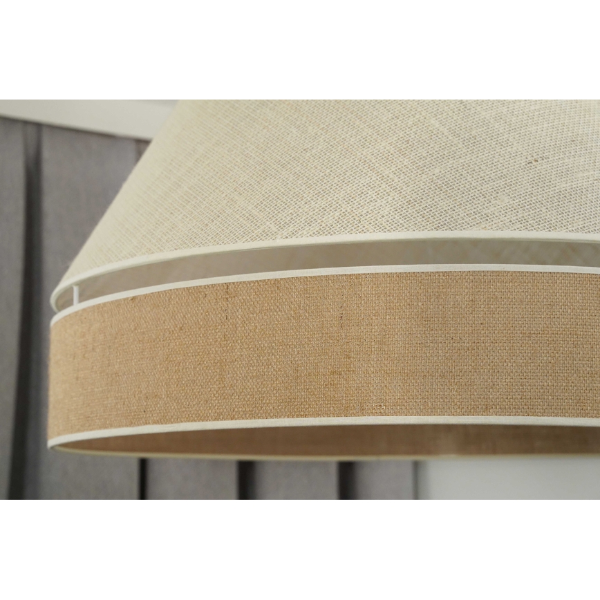 Duolla - Tvirtinamas sietynas YUTE AVIGNON 1xE27/15W/230V diametras 60 cm pilka/ruda