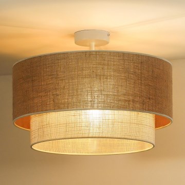 Duolla - Tvirtinamas sietynas YUTE BOHO 3xE27/15W/230V diametras 60 cm ruda/kreminė