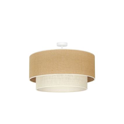 Duolla - Tvirtinamas sietynas YUTE BOHO 3xE27/15W/230V diametras 60 cm ruda/kreminė