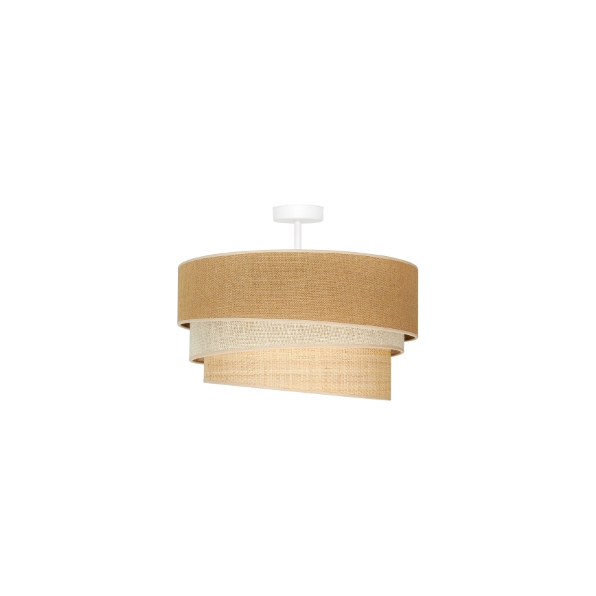Duolla - Tvirtinamas sietynas YUTE TRIO 1xE27/15W/230V diametras 45 cm ruda/pilka/smėlio spalva