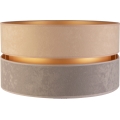 Duolla - Universalus DUO E27 gaubtas, skersmuo 40 cm, smėlio/ pilkos/ auksinės spalvos