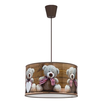 Duolla - Vaikiškas pakabinamas sietynas BEARS 1xE27/40W/230V diametras 35 cm