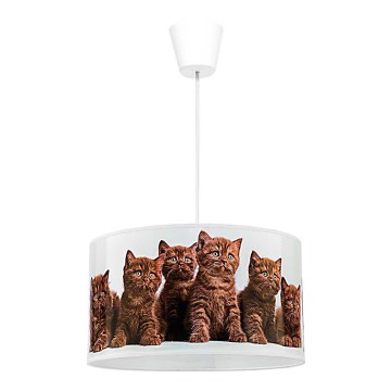 Duolla - Vaikiškas pakabinamas sietynas CATS 1xE27/40W/230V diametras 35 cm