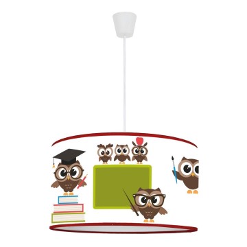 Duolla - Vaikiškas pakabinamas sietynas OWLS MULTI 1xE27/15W/230V diametras 35 cm