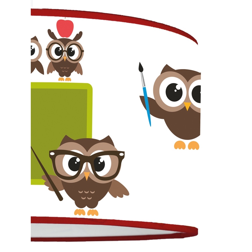 Duolla - Vaikiškas pakabinamas sietynas OWLS MULTI 1xE27/15W/230V diametras 35 cm