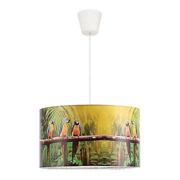 Duolla - Vaikiškas pakabinamas sietynas PARROTS 1xE27/40W/230V diametras 35 cm