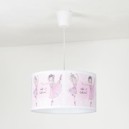 Duolla - Vaikiškas pakabinamas sietynas PRINT M 1xE27/40W/230V diametras 35 cm balerinos