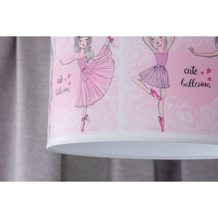 Duolla - Vaikiškas pakabinamas sietynas PRINT M 1xE27/40W/230V diametras 35 cm balerinos