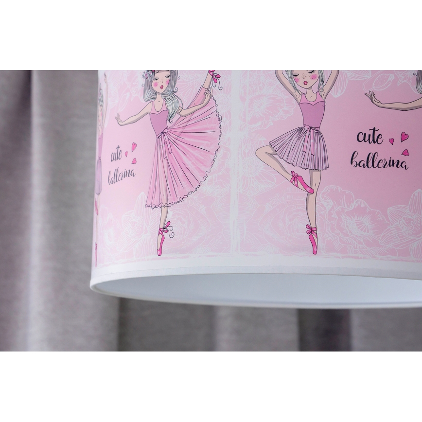 Duolla - Vaikiškas pakabinamas sietynas PRINT M 1xE27/40W/230V diametras 35 cm balerinos