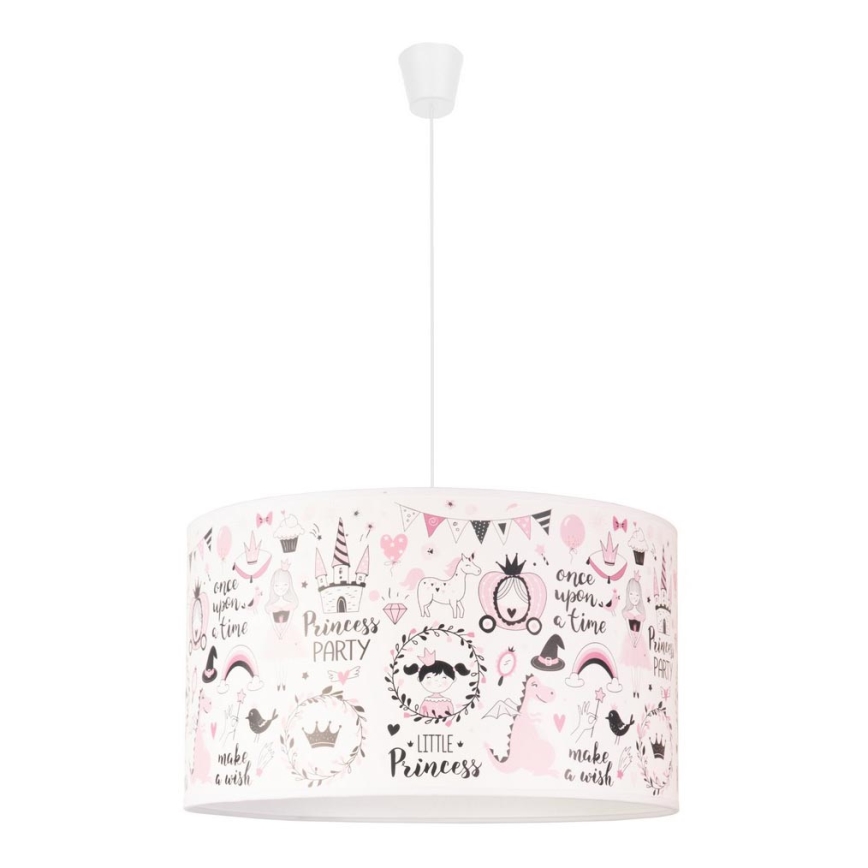 Duolla - Vaikiškas pakabinamas sietynas PRINT M 1xE27/40W/230V diametras 35 cm pasaka