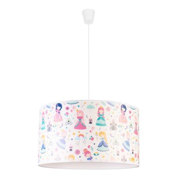 Duolla - Vaikiškas pakabinamas sietynas PRINT M 1xE27/40W/230V diametras 35 cm princesės