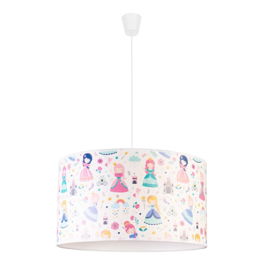 Duolla - Vaikiškas pakabinamas sietynas PRINT M 1xE27/40W/230V diametras 35 cm princesės