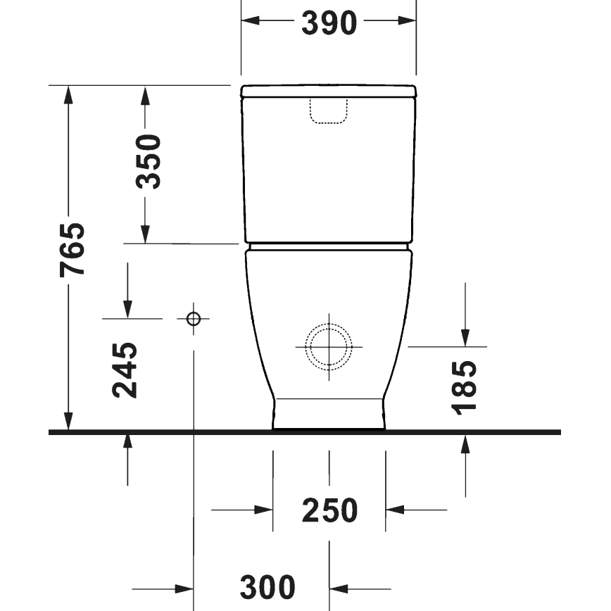Duravit 20600900002 - kombinuotas unitazas D-CODE, keramika / blizgi balta