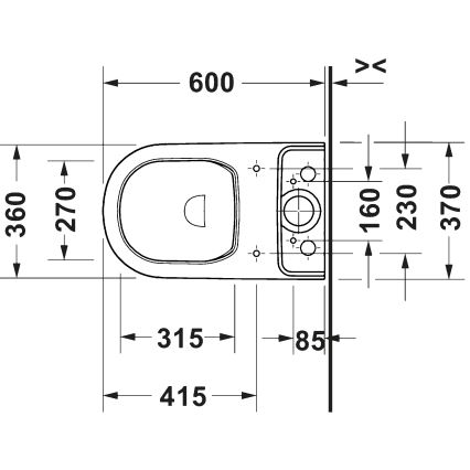 Duravit 20600900002 - WC komplektas D-CODE keramika/blizgi balta