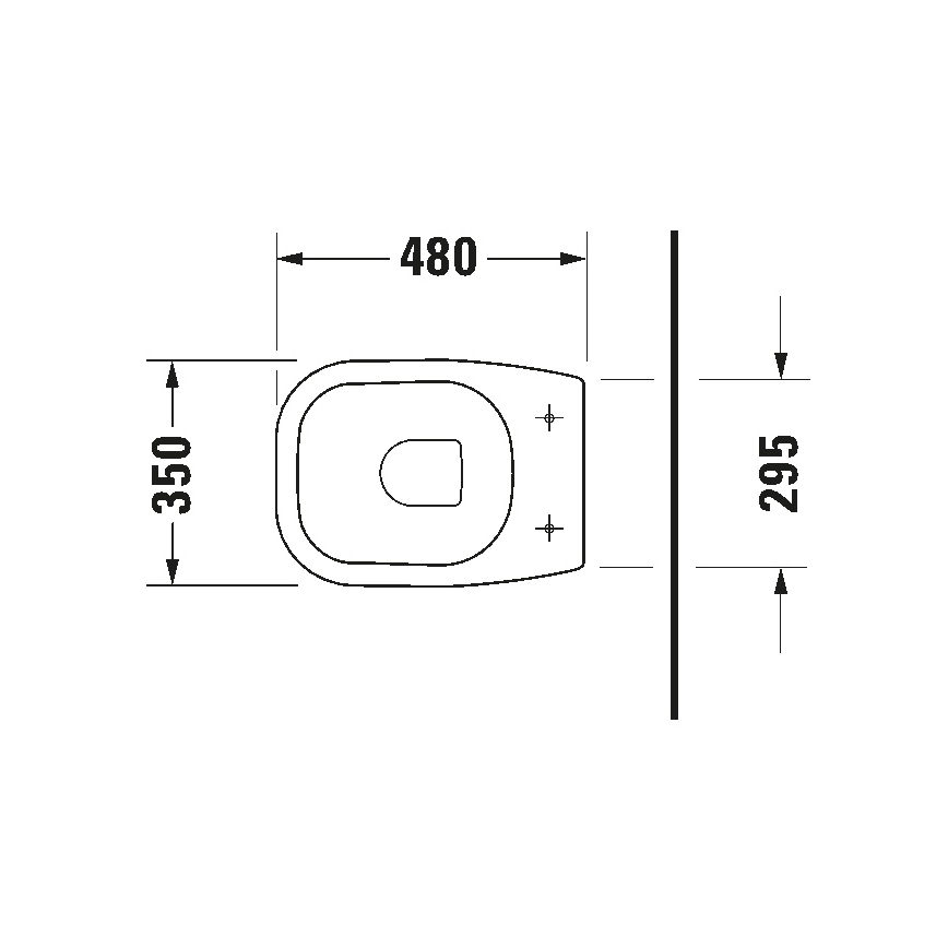 Duravit 21080900002 - Pastatomas unitazas D-CODE keramika/blizgi balta