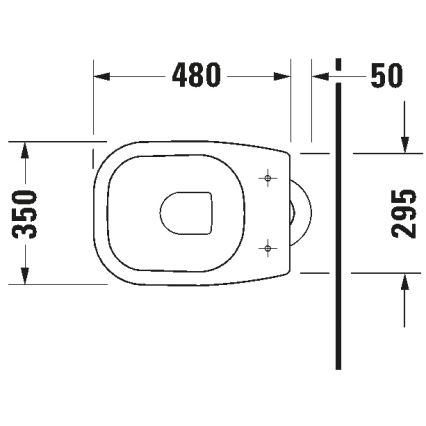 Duravit 21100100002 - stovintis klozetas D-CODE keramika/blizgi balta