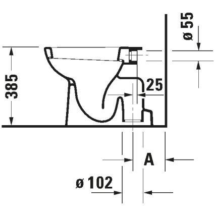 Duravit 21100100002 - stovintis klozetas D-CODE keramika/blizgi balta