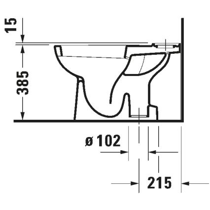 Duravit 21110100002 - kompaktiškas unitazas D-CODE, keramika / blizgi balta