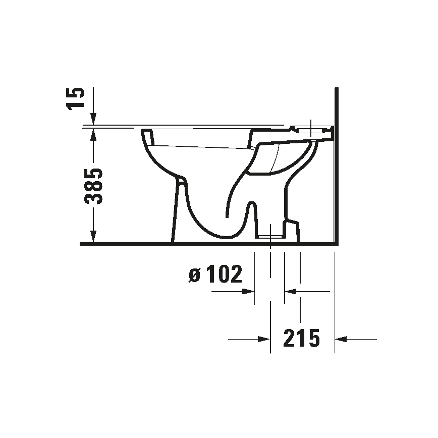 Duravit 21110100002 - kompaktiškas unitazas D-CODE, keramika / blizgi balta