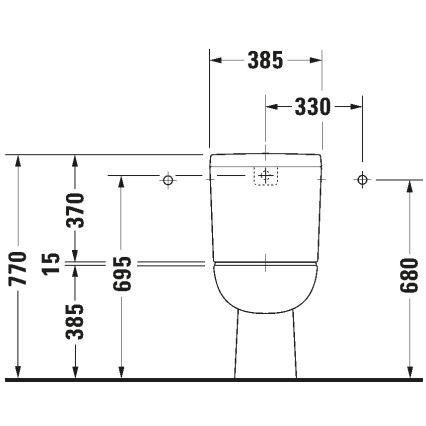 Duravit 21110100002 - kompaktiškas unitazas D-CODE, keramika / blizgi balta