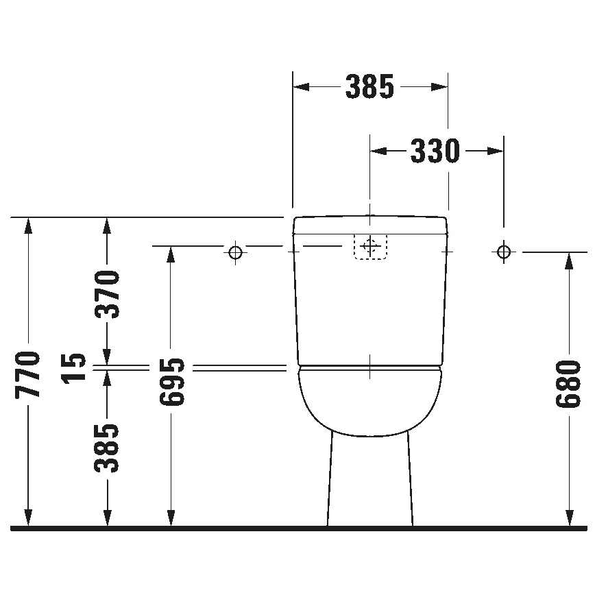 Duravit 21110100002 - kompaktiškas unitazas D-CODE, keramika / blizgi balta