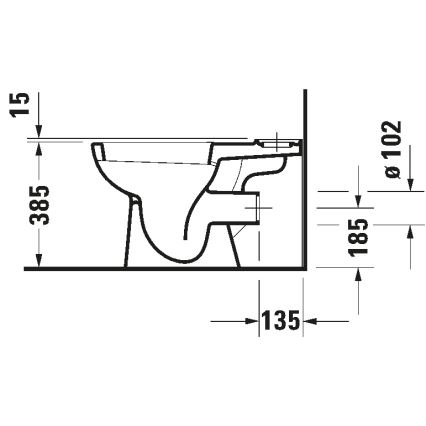 Duravit 21110900002 - D-CODE kombinuotas WC, keramika/blizgi balta