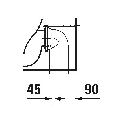 Duravit 21150900002 - Pastatomas WC D-CODE keramika/blizgi balta