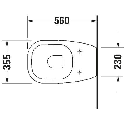 Duravit 21150900002 - Pastatomas WC D-CODE keramika/blizgi balta