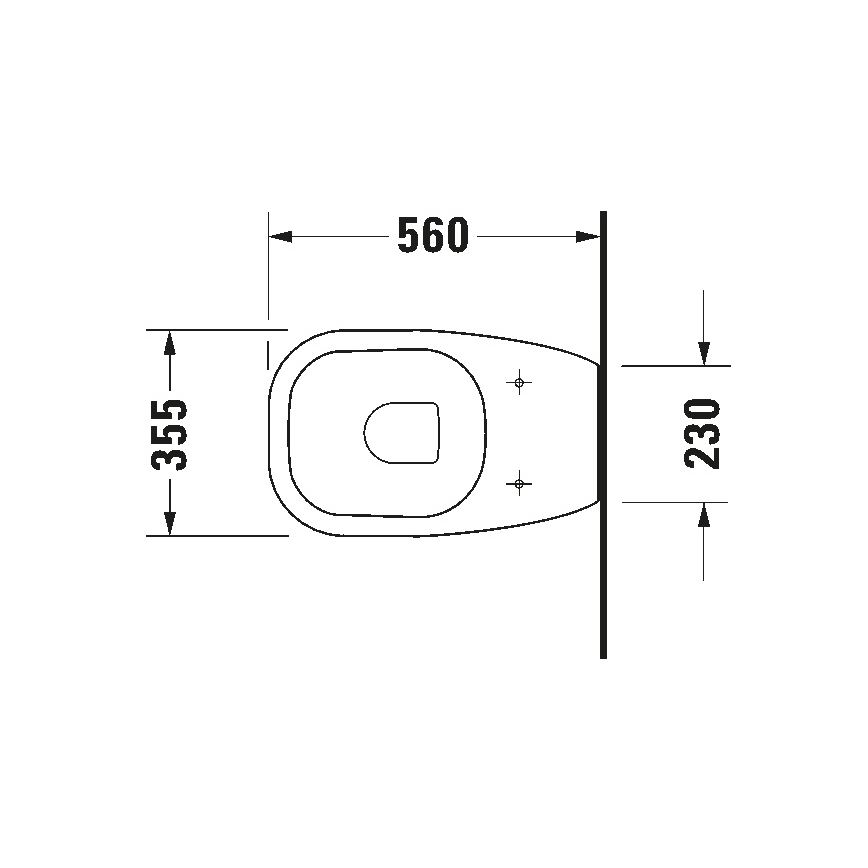Duravit 21150900002 - Pastatomas WC D-CODE keramika/blizgi balta