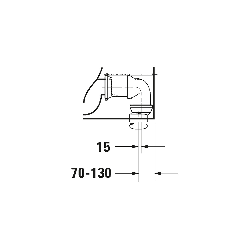 Duravit 21180900002 - kompaktiškas unitazas D-CODE keramika/ blizgi balta
