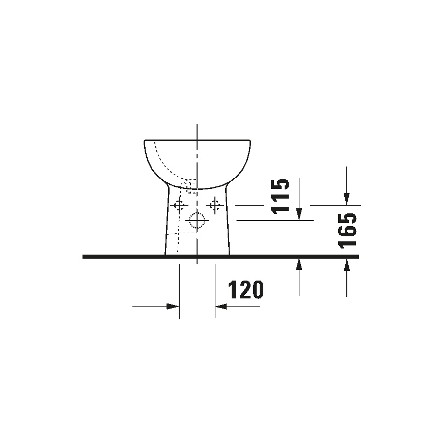 Duravit 22371000002 - Pastatoma bidė D-CODE 35,5x52,5 cm keramika/blizgi balta