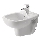 Duravit 22371500002 - Pakabinamas bidė D-CODE keramika/blizgi balta