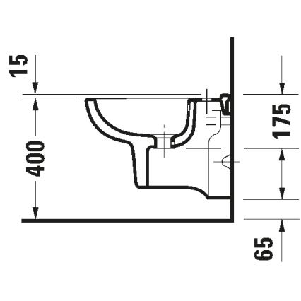 Duravit 22371500002 - Pakabinamas bidė D-CODE keramika/blizgi balta