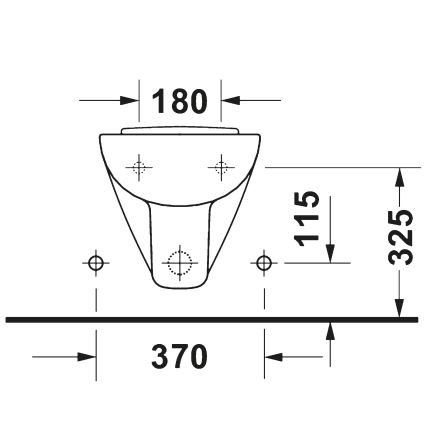 Duravit 22371500002 - Pakabinamas bidė D-CODE keramika/blizgi balta