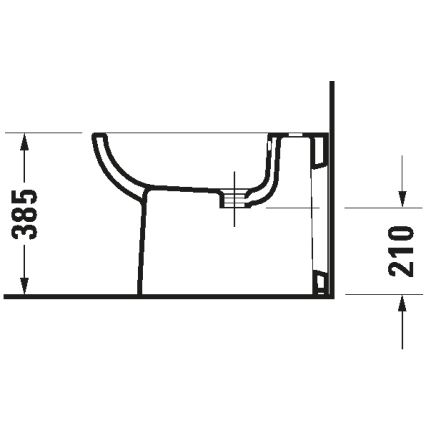 Duravit 22411000002 - Pastatomas bidė D-CODE 35,5x52,5 cm keramika/blizgi balta
