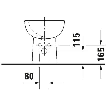 Duravit 22411000002 - Pastatomas bidė D-CODE 35,5x52,5 cm keramika/blizgi balta