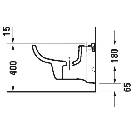 Duravit 22571500002 - Pakabinama bidė D-CODE keramika/blizgi balta