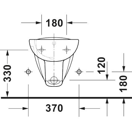 Duravit 22571500002 - Pakabinama bidė D-CODE keramika/blizgi balta