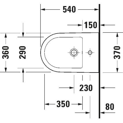 Duravit 2294150000 - Pakabinamas bidė D-NEO keramika/blizgi balta