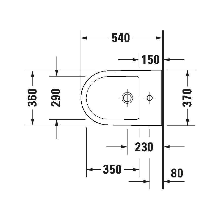 Duravit 2294150000 - Pakabinamas bidė D-NEO keramika/blizgi balta