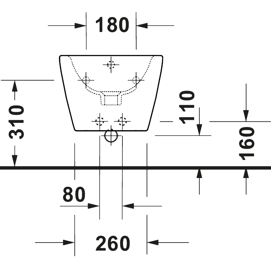 Duravit 2294150000 - Pakabinamas bidė D-NEO keramika/blizgi balta