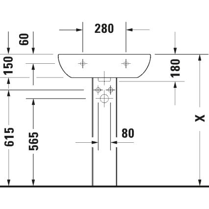 Duravit 23106000002 - Pakabinamas praustuvas D-CODE 60x46 cm keramika/blizgi balta